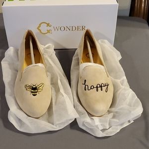 Bee Happy Suede Flats. 066